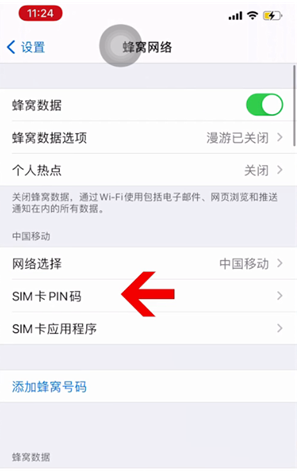 陵川苹果14维修网分享如何给iPhone14的SIM卡设置密码 